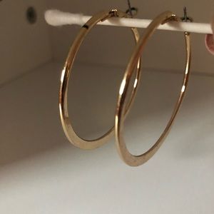 Gold clasp hoops